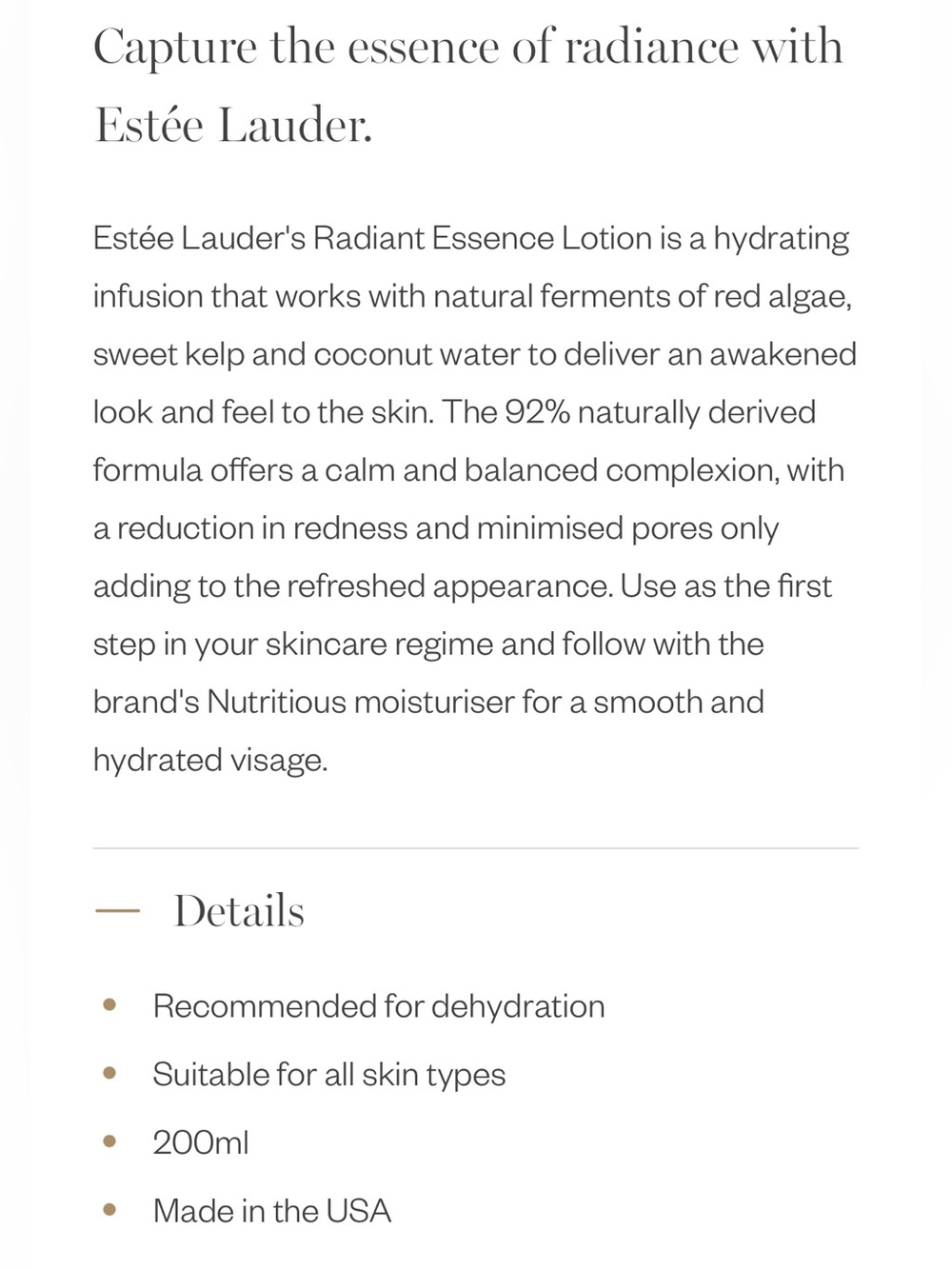 Estée Lauder Nutritious Radiant Essence Lotion 200mL NEW - Picture 4 of 4